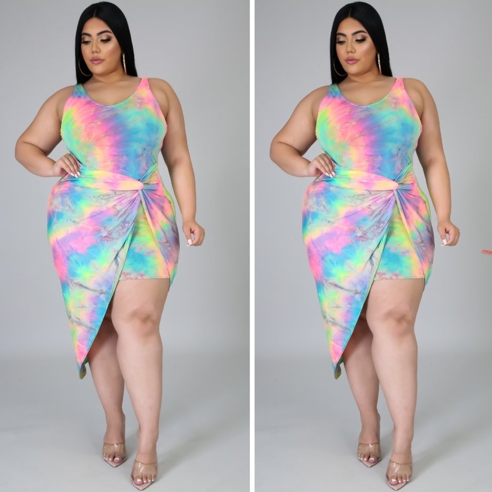 Knot my tie dye dress